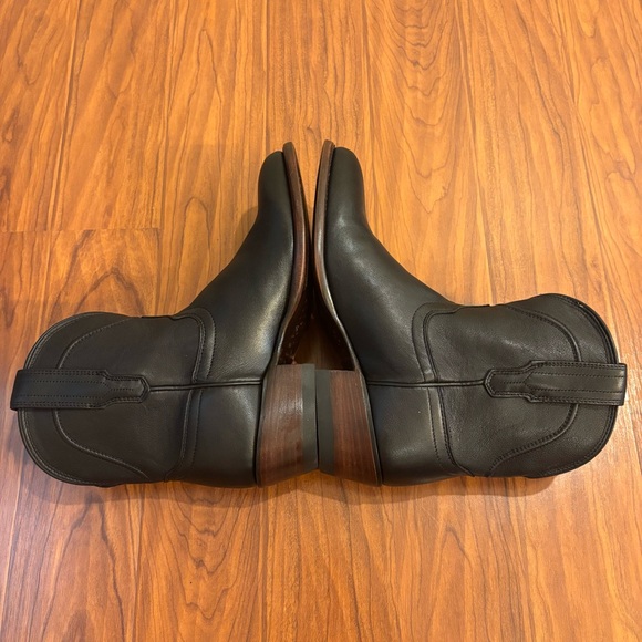 NWT Tecovas The Penny Midnight Black Leather Calf Short Western Boots Womens 7 - Picture 4 of 8